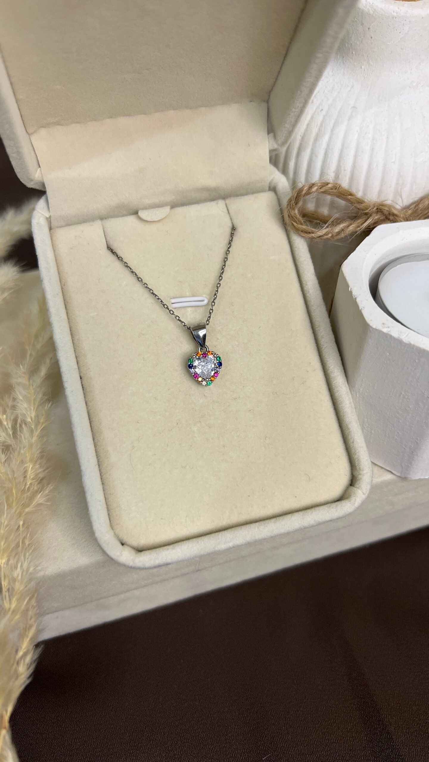 Collier Cœur Arc-en-Ciel