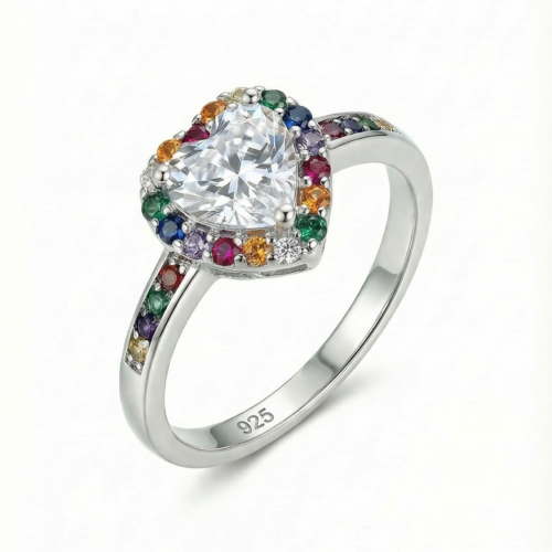 Bague  Rainbow heart